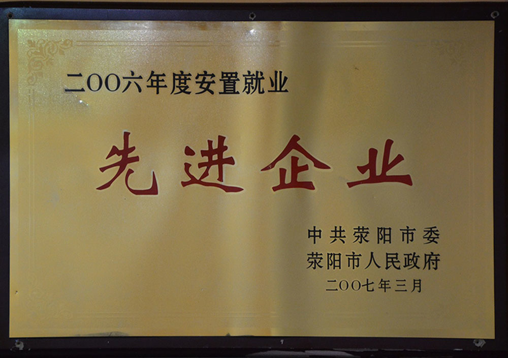 2007年(nián)3月(yuè)荥陽市(shì)安置就(jiù)業(yè)先企業(yè)